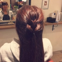 周りと差がつく！キュートなハート型ハーフアップ　ヘアアレンジ　ロングヘア