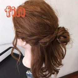 ロープ編みでゆるふわハーフアップ ヘアレシピ 頭美人