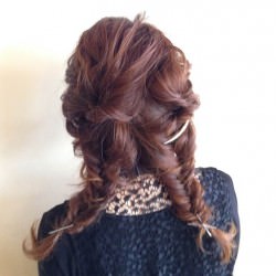 文学少女風☆ゆるふわフィッシュボーン ヘアアレンジ ロングヘア