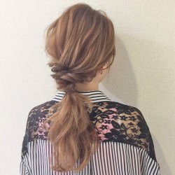 変形くるりんぱ!時短こなれポニーテール ヘアアレンジ ロングヘア