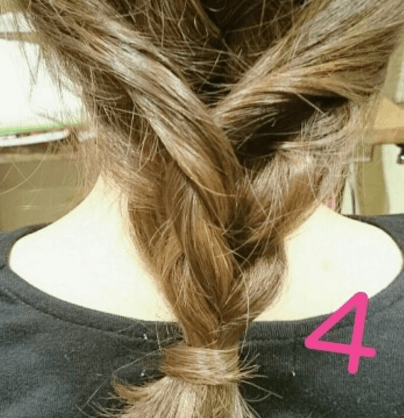 簡単ラフ！三つ編みヘアアレンジ4