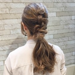 とっても簡単！知的ダウンポニーテール　ヘアアレンジ　ロングヘア