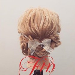 上品ガーリー♡リボンロープ編み ヘアアレンジ ロングヘア