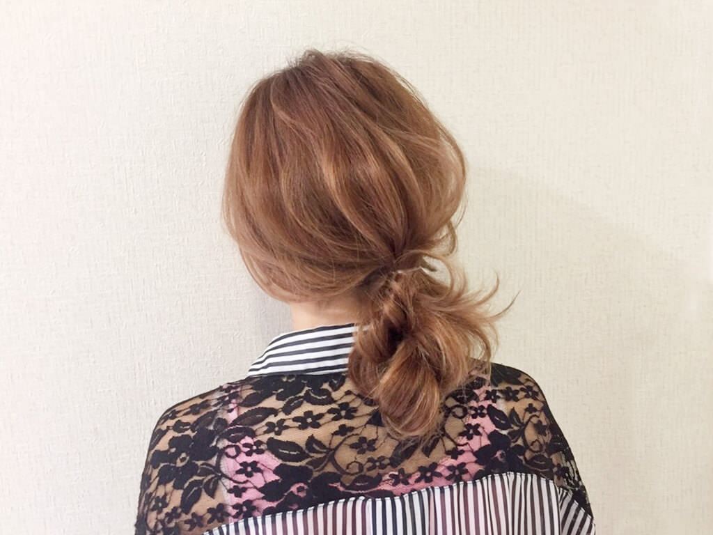 ゆるふわ こなれひとつ結び ヘアレシピ 頭美人