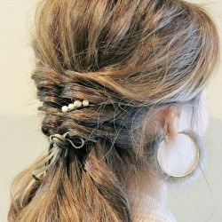 4ステップで簡単ゆるかわポニーテール♡　ヘアアレンジ　ロングヘア