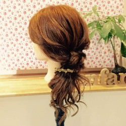 最高に大人かわいい☆片側寄せ低めポニテ ヘアアレンジ ロングヘア