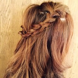 三つ編みだけでOK☆エンジェルリングみたいなハーフアップ ヘアアレンジ ミディアムヘア