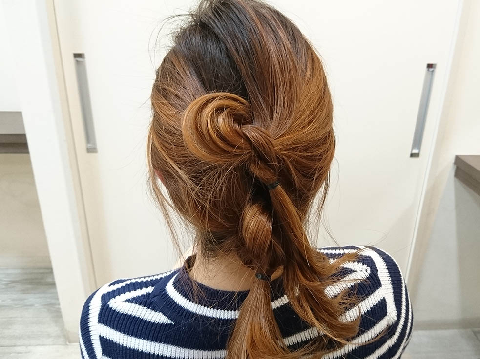 片結びでおしゃ見え☆ノットヘアー3