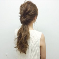 くるりんぱで超簡単！大人かわいいローポニテ♡　ヘアアレンジ　ロングヘア
