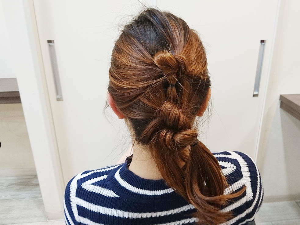 片結びでおしゃ見え☆ノットヘアー5