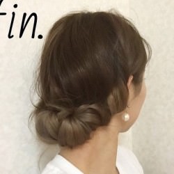 編み込みでかんたん!くるっと作るまとめ髪 ヘアアレンジ ロングヘア