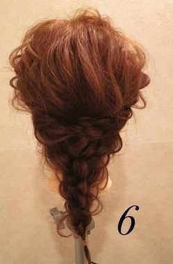 お花のヘアアクセがピッタリ♡編み下ろしアレンジ６