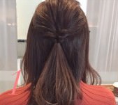 ヘアゴムだけで簡単！くるりんぱアレンジ♡１