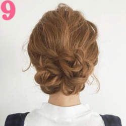 ねじって巻き付けるだけ！キュートなフラワーお団子アレンジ　ヘアアレンジ　ロングヘア