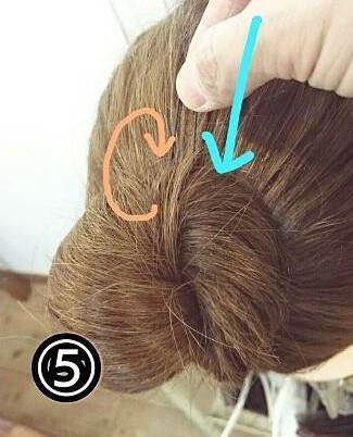 定番お団子ヘアアレンジ5