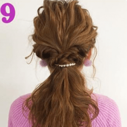 くるりんぱだけの超簡単アレンジ☆　ヘアアレンジ　ロングヘア