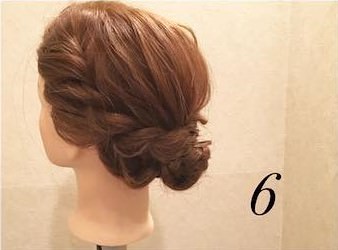 ロングヘアからボブヘアに！三つ編みくるくるアレンジ☆6