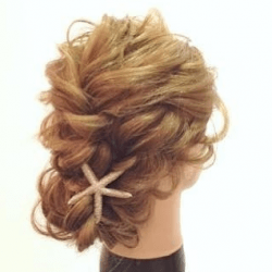 くるりんぱ&三つ編み&ロープ編みで浴衣ヘア ヘアアレンジ ロングヘア