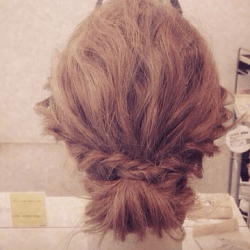 結婚式にピッタリ♪簡単ねじねじまとめ髪☆　ヘアアレンジ　ミディアムヘア