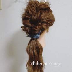 編み込みで差をつける！ガーリーローポニテ　ヘアアレンジ　ロングヘア