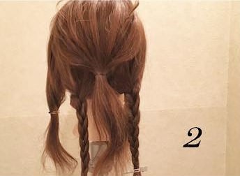 ロングヘアからボブヘアに！三つ編みくるくるアレンジ☆2