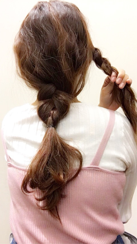 可愛くまとまる!三つ編みダウンアレンジ6
