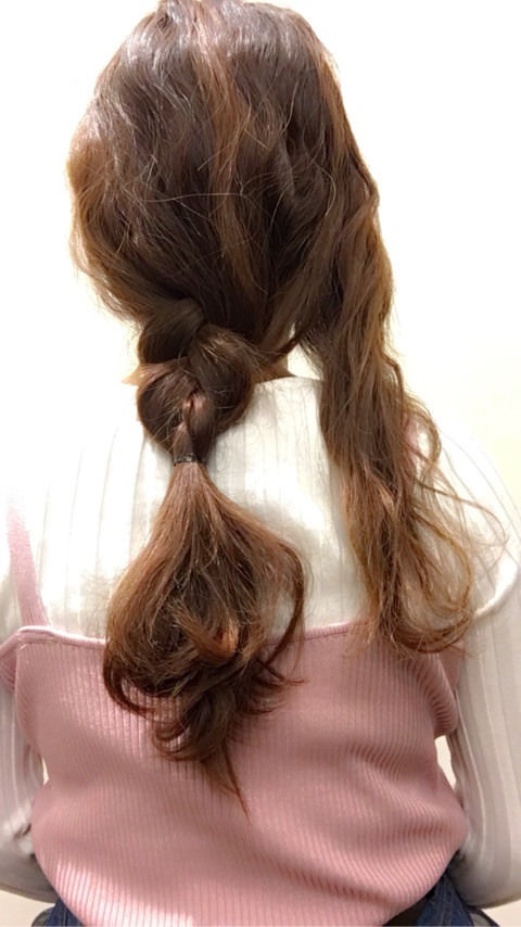 可愛くまとまる!三つ編みダウンアレンジ3