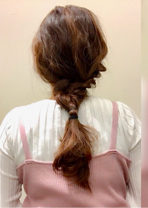 可愛くまとまる!三つ編みダウンアレンジ9
