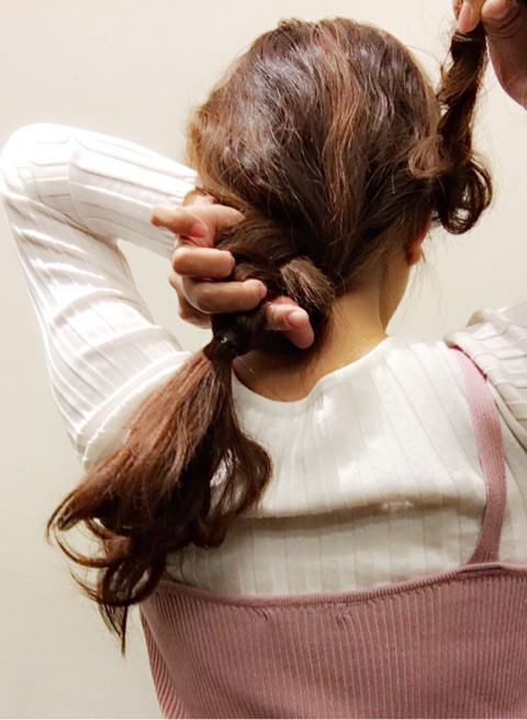 可愛くまとまる!三つ編みダウンアレンジ8
