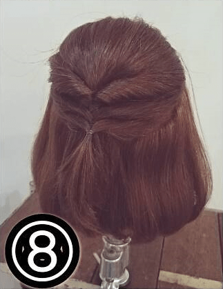 伸ばしかけのボブさん用☆くるりんぱだけの大人可愛いヘアアレンジ8