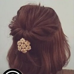 ボリュームのあるくるりんぱがポイント☆簡単ボブアレンジ ヘアアレンジ ショートヘア