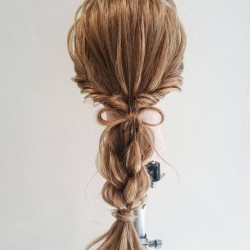 かわいすぎ!編みおろし×リボンへア ヘアアレンジ ロングヘア