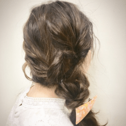 くるりんぱでお洒落☆サイド編みおろし ヘアアレンジ ロングヘア