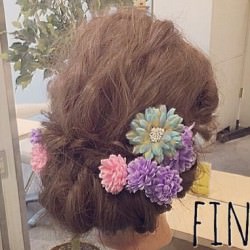 浴衣にピッタリ☆ヘアアクセ映えアレンジ ヘアアレンジ ロングヘア