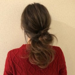 ゆるかわ♡輪っかお団子 ヘアアレンジ ロングヘア
