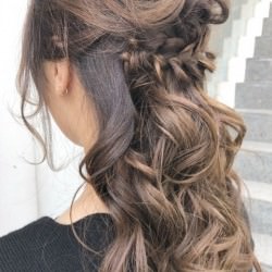 これぞデートアレンジ♡モテハーフアップ　ヘアアレンジ　ロングヘア