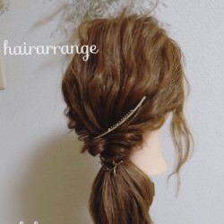 トップに簡単ボリューム♪くるりんぱアレンジ　ヘアアレンジ　ロングヘア
