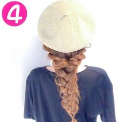 ベレー帽に合わせる可愛いロングヘアアレンジ♪ ヘアアレンジ ロングヘア