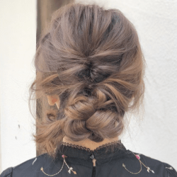 デートにしていきたい!くるりんぱでまとめ髪♪ ヘアアレンジ ロングヘア