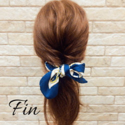 スカーフで個性を☆ナチュラルローポニーテール　ヘアアレンジ　ロングヘア