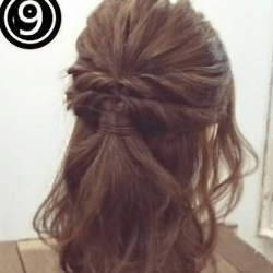 初級編 ミディアムヘアのハーフアップ 忙しい朝でも簡単ヘアアレンジ ヘアレシピ 頭美人