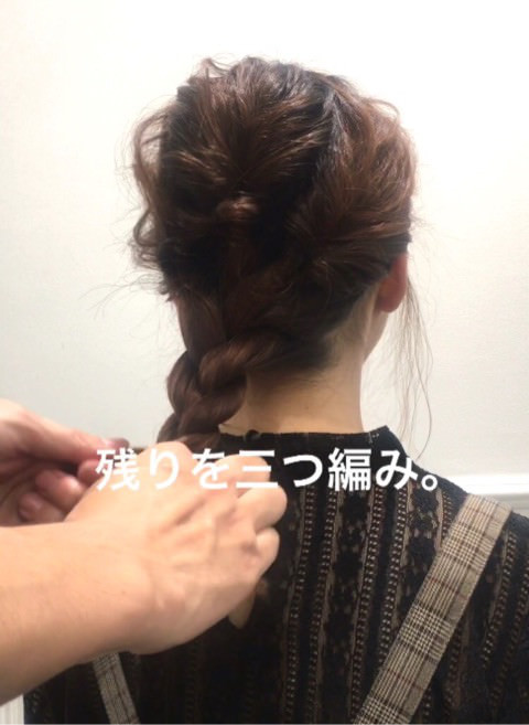 くるりんぱでできる簡単アップスタイル☆4