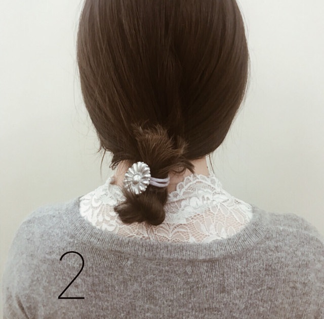 【ミディアムヘアさんへ】簡単可愛い3STEPお団子☆2