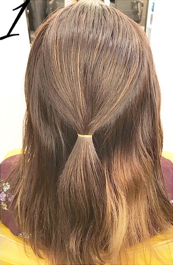サイドを一工夫☆ボリューム感の出せるおだんごヘア1