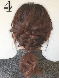 驚くほど簡単にできる？ミディアムヘアの編み込みアレンジ☆4