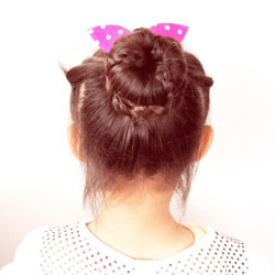 スッキリ愛らしくなれる!あみあみお団子♪ ヘアアレンジ 子供