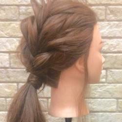 印象に残りやすいオールバックポニー☆　ヘアアレンジ　ロングヘア