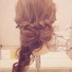 最強コラボ!三つ編み×りぼんのロングアレンジ ヘアアレンジ ロングヘア