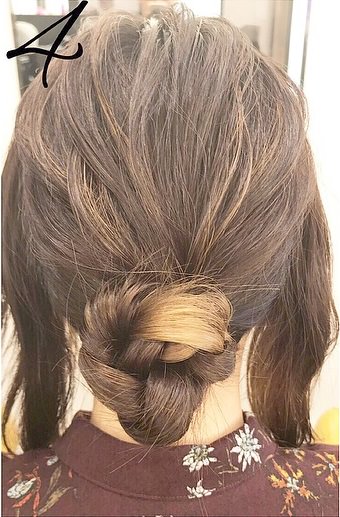 サイドを一工夫☆ボリューム感の出せるおだんごヘア4