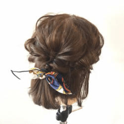 ショートヘアでもできる♪とりりんぱハーフアップ☆　ヘアアレンジ　ショートヘア